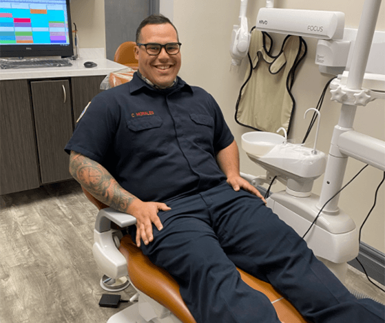 patient in dentist chair