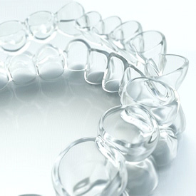 Closeup of alternative Invisalign treatment in Eatontown