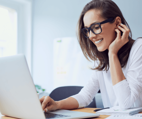 Woman talking to dentist during virtual dental office consultation