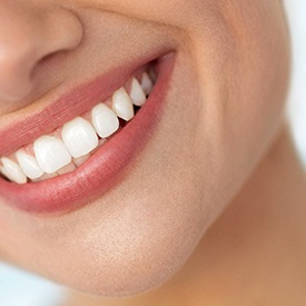 Closeup of woman smiling