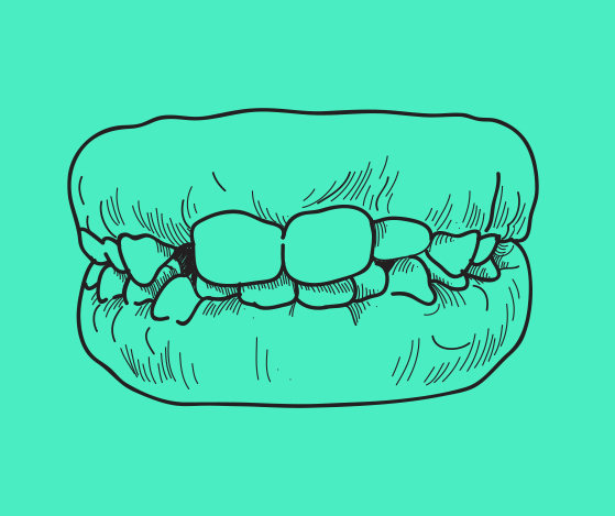 Animated smile with mix of baby and permanent teeth