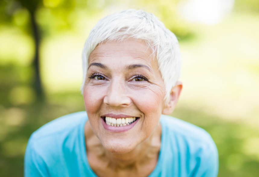 Senior woman smiling